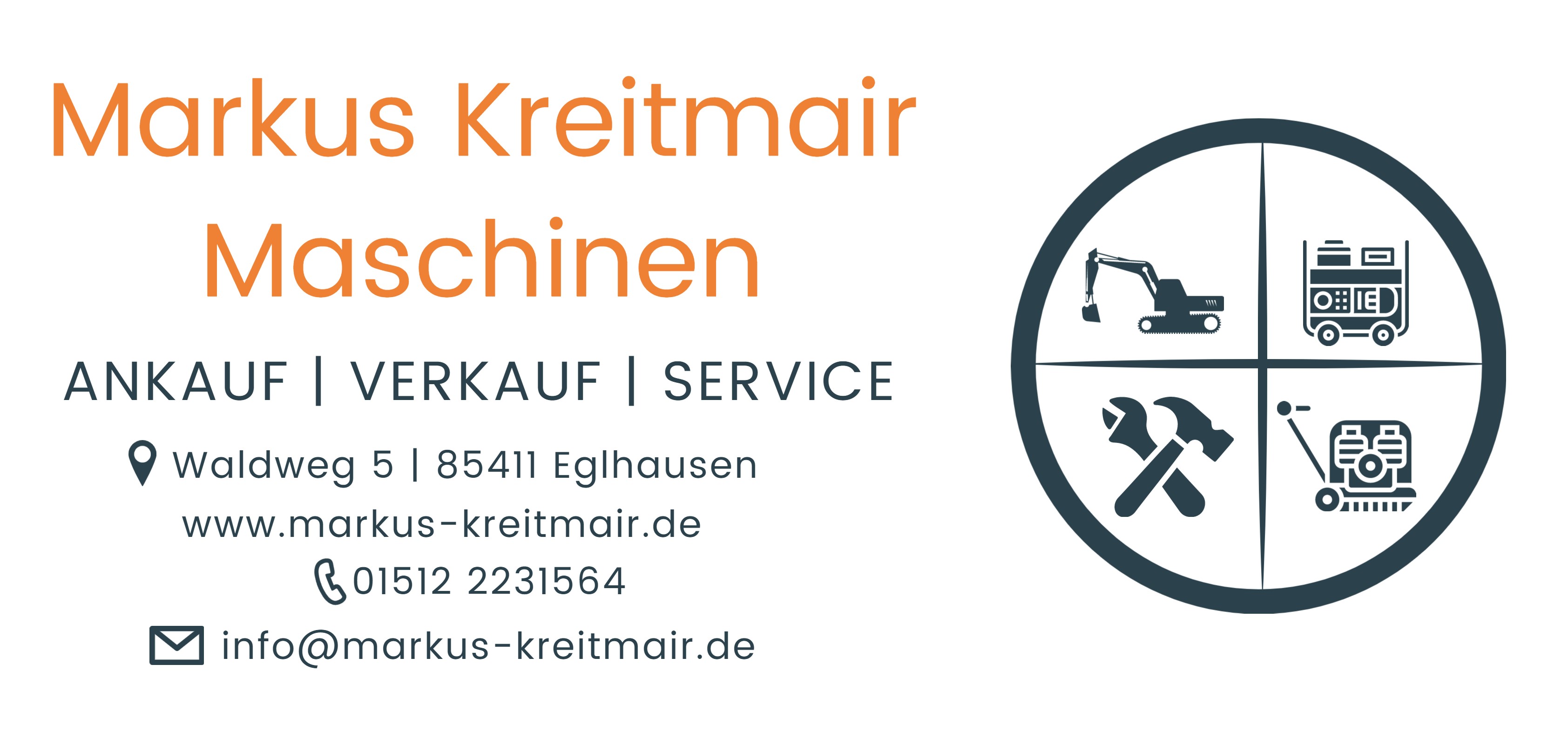 Visitenkarte Markus Kreitmair Maschinen